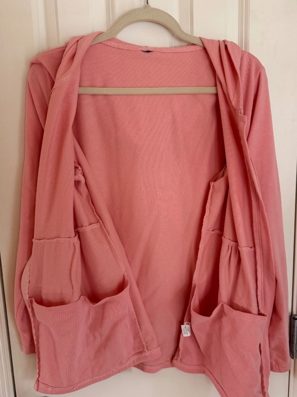Post-mastectomy zip-front hoodie with drain pockets (Medium)